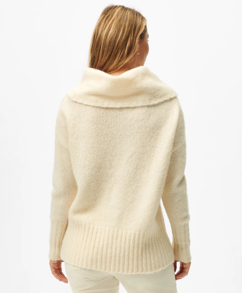Cowl Neck Brushed Sweater in Alpaca-Wool Blend, image 3