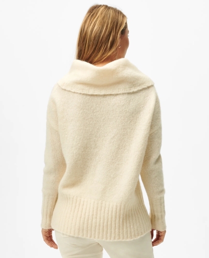 Cowl Neck Brushed Sweater in Alpaca-Wool Blend, image 3