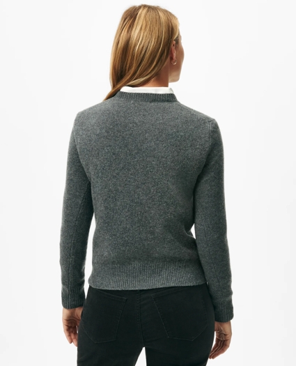 Beaded Golden Fleece® Emblem Sweater in Merino Wool-Cashmere Blend, image 3