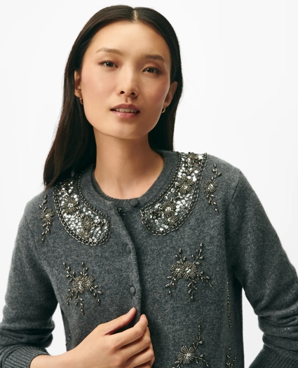 Embellished Twinset Cardigan in Merino Wool, image 1