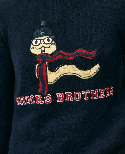 Women's Lunar New Year Wool-Blend Intarsia Snake Motif Sweater, image 2