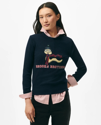 Women's Lunar New Year Wool-Blend Intarsia Snake Motif Sweater, image 3