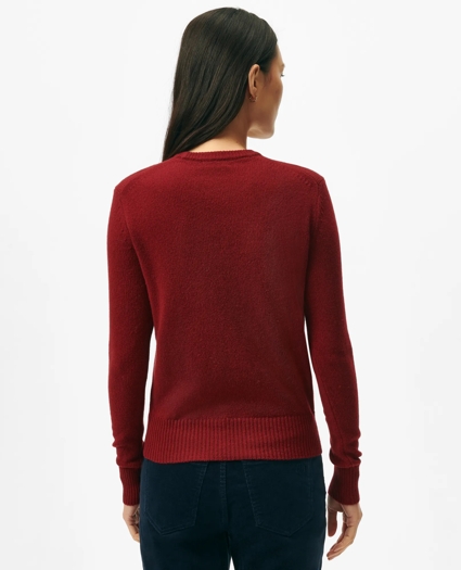 Women's Lunar New Year Wool-Blend Intarsia Snake Motif Sweater, image 2