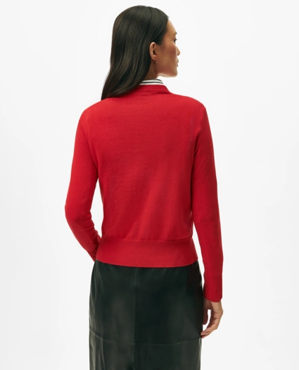 Women's Lunar New Year Cotton-Cashmere Blend Beaded Snake Motif Sweater, image 4