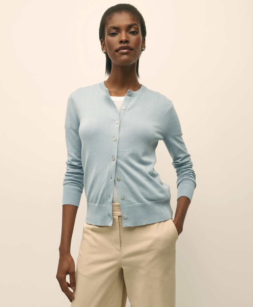 Supima® Cotton Cardigan, image 3
