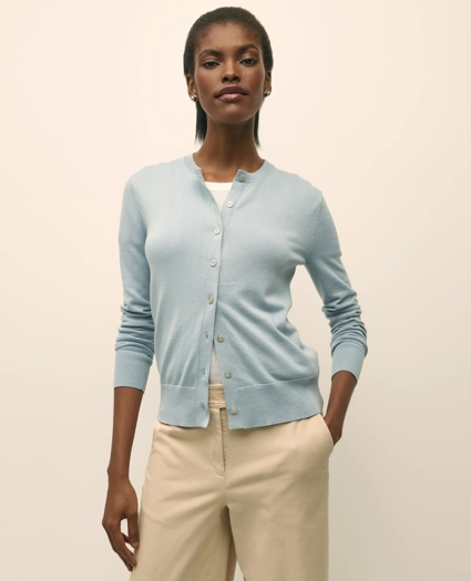 Supima® Cotton Cardigan, image 3
