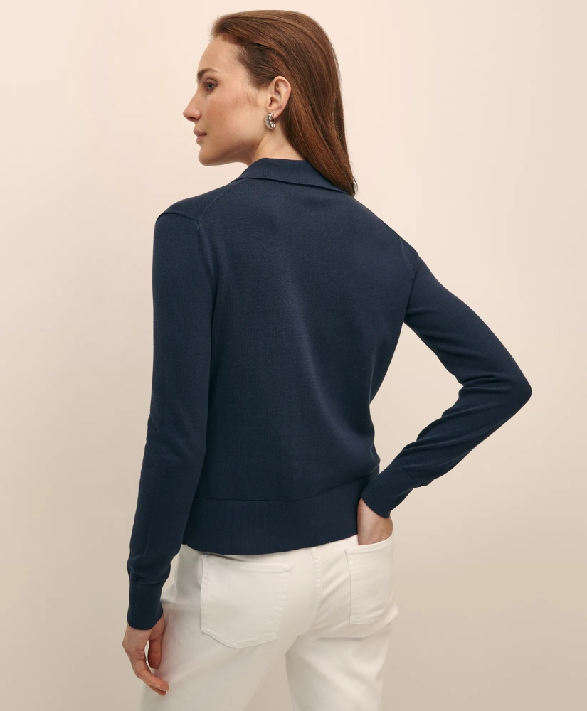 Supima® Cotton Embroidered Cardigan, image 6