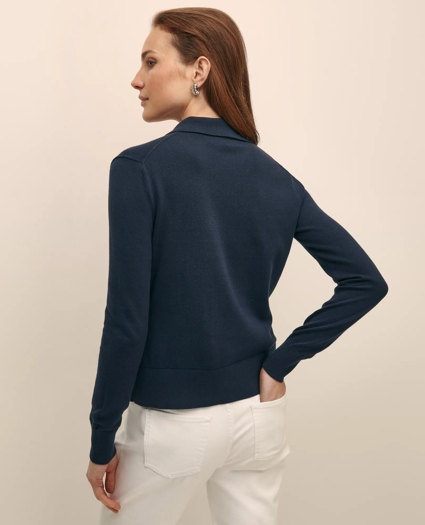 Supima® Cotton Embroidered Cardigan, image 6