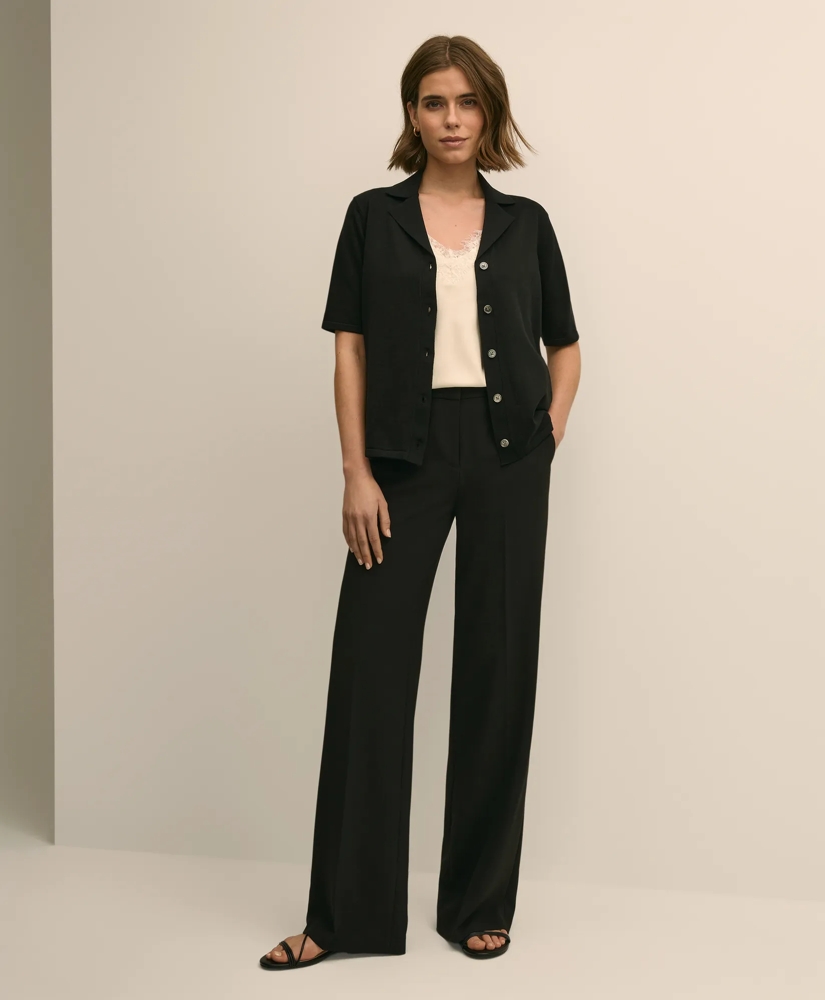 Silk-Cotton Polo Sweater, image 2