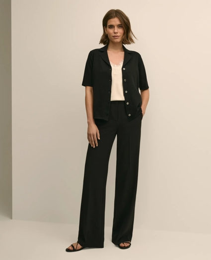 Silk-Cotton Polo Sweater, image 2