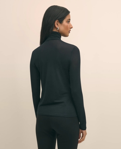 Lightweight Modal Cashmere Turtleneck, image 4