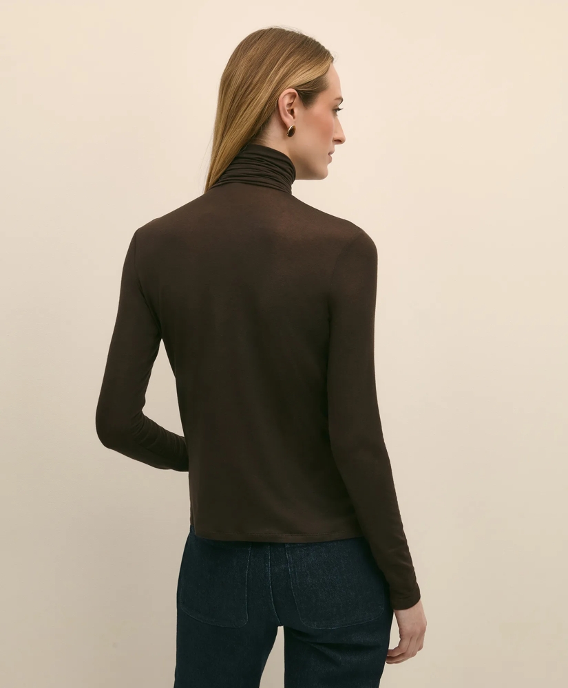 Lightweight Modal Cashmere Turtleneck, image 4