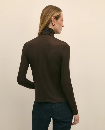 Lightweight Modal Cashmere Turtleneck, image 4