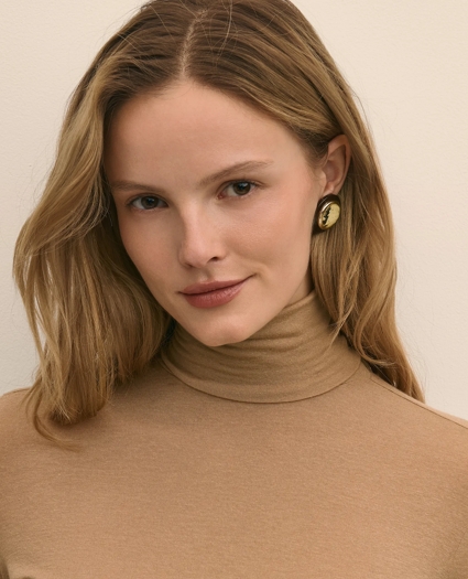 Lightweight Modal Cashmere Turtleneck, image 3