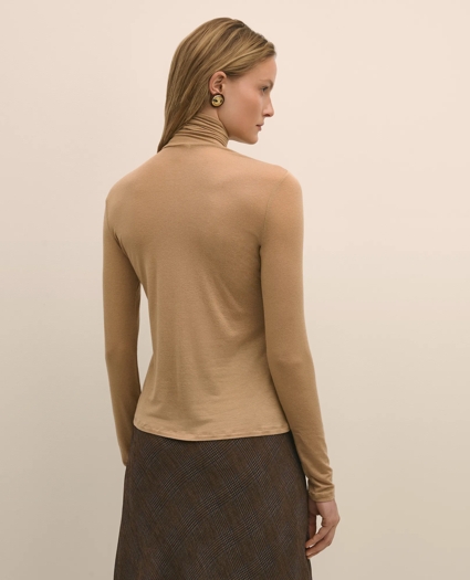 Lightweight Modal Cashmere Turtleneck, image 4