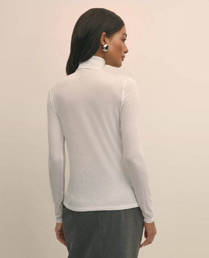 Lightweight Modal Cashmere Turtleneck, image 4