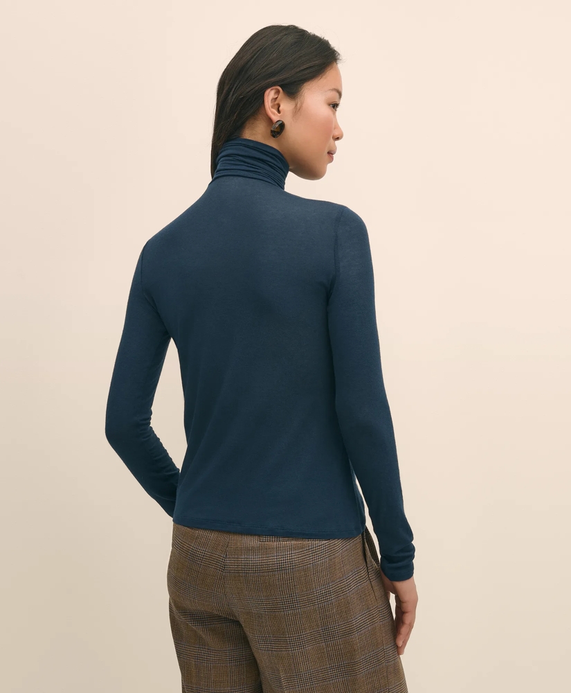 Lightweight Modal Cashmere Turtleneck, image 4
