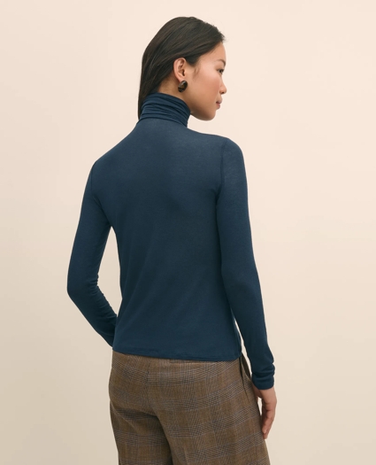 Lightweight Modal Cashmere Turtleneck, image 4