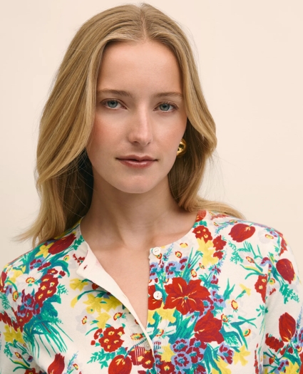 Floral Cardigan in Cotton, image 3