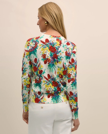 Floral Cardigan in Cotton, image 4