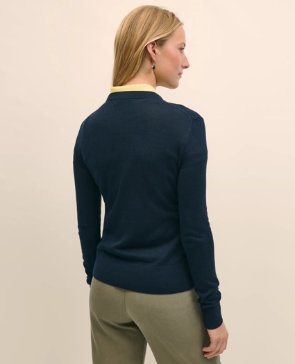 Poppy Embroidered Long-Sleeve Sweater in Silk Blend, image 4
