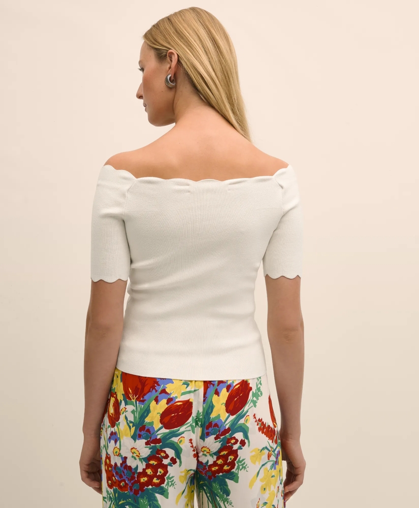 Off-The-Shoulder Scallop Sweater, image 4