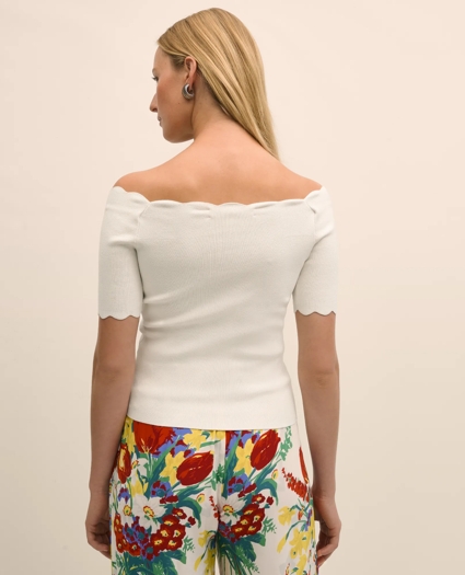 Off-The-Shoulder Scallop Sweater, image 4