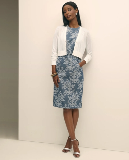 Cropped V-Neck Cardigan, image 1