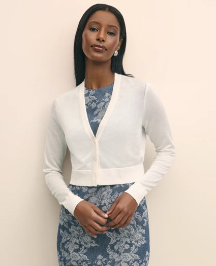 Cropped V-Neck Cardigan, image 2
