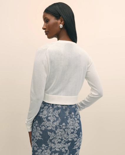 Cropped V-Neck Cardigan, image 4