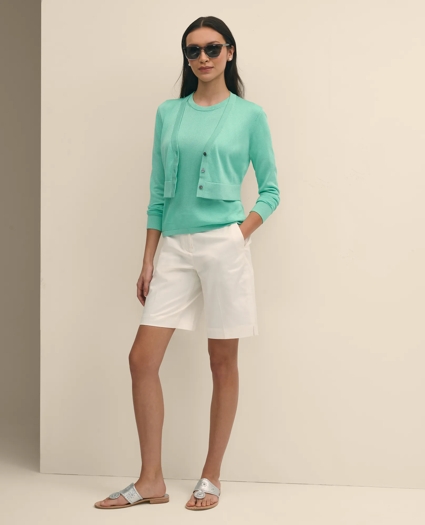 Cropped V-Neck Cardigan, image 2