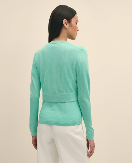 Cropped V-Neck Cardigan, image 4