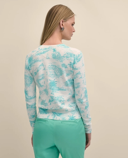 Cotton Bermuda Toile Cardigan, image 4