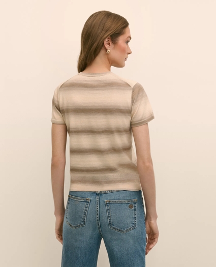 Egyptian Cotton Space-Dyed Short-Sleeve Shell, image 4