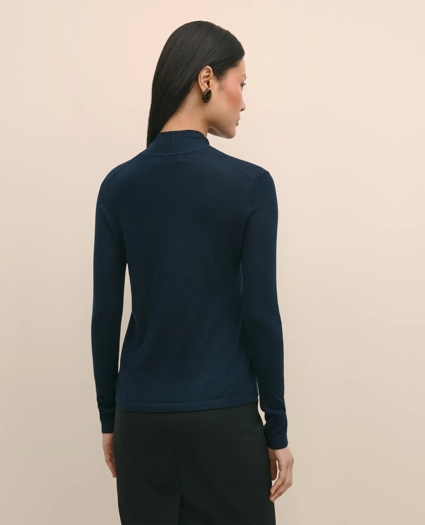 Silk Cashmere Twist Neck Sweater, image 4