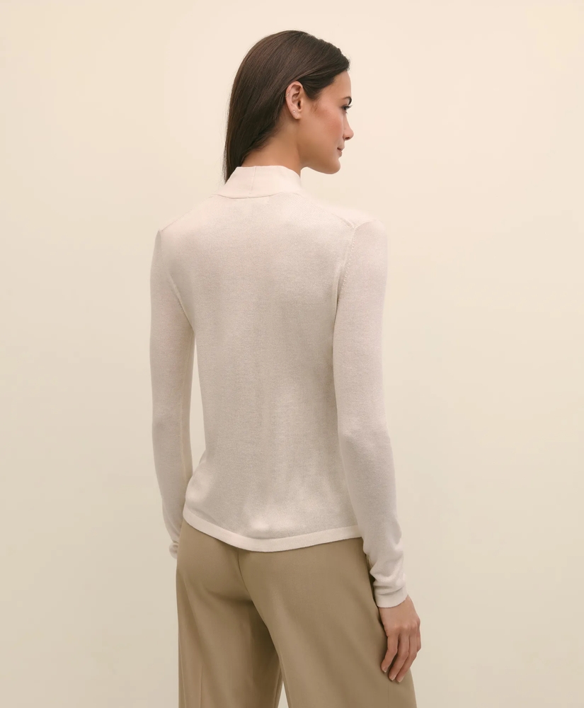Silk Cashmere Twist Neck Sweater, image 4