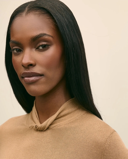 Silk Cashmere Twist Neck Sweater, image 3
