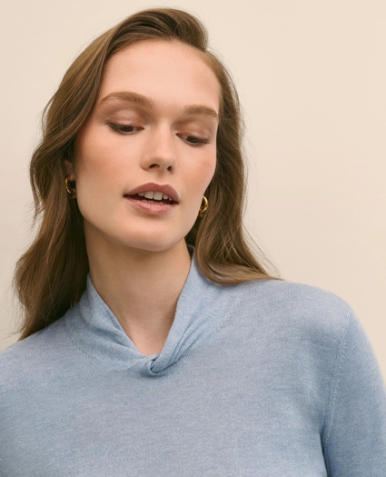 Silk Cashmere Twist Neck Sweater, image 2