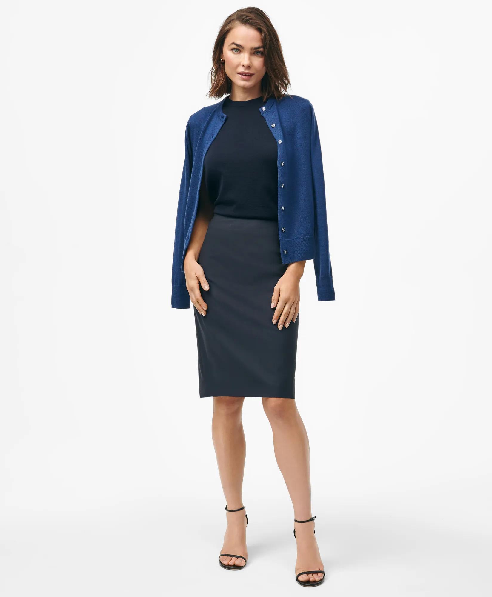 Extra-Fine Twinset Cardigan in Merino Wool