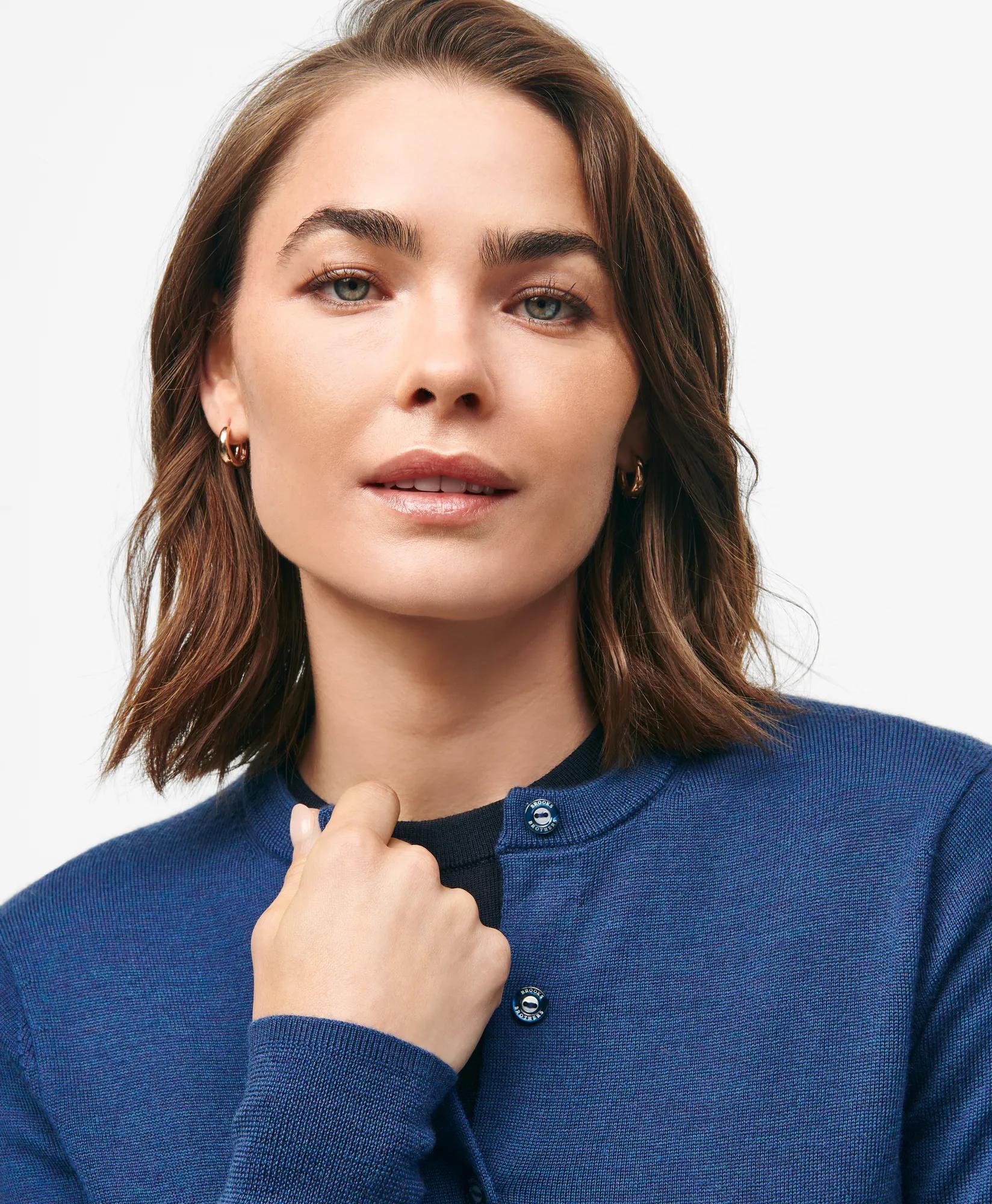 Extra-Fine Twinset Cardigan in Merino Wool