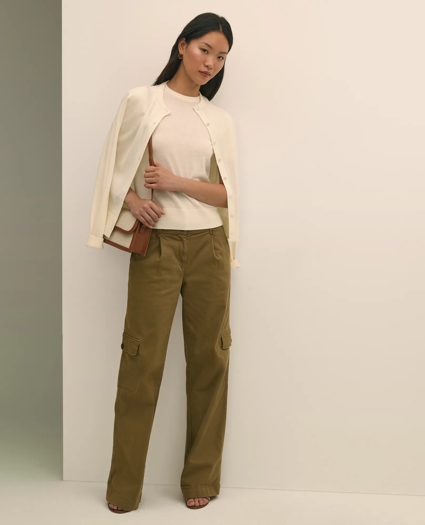Ultimate Merino Wool Short-Sleeve Sweater Shell, image 2