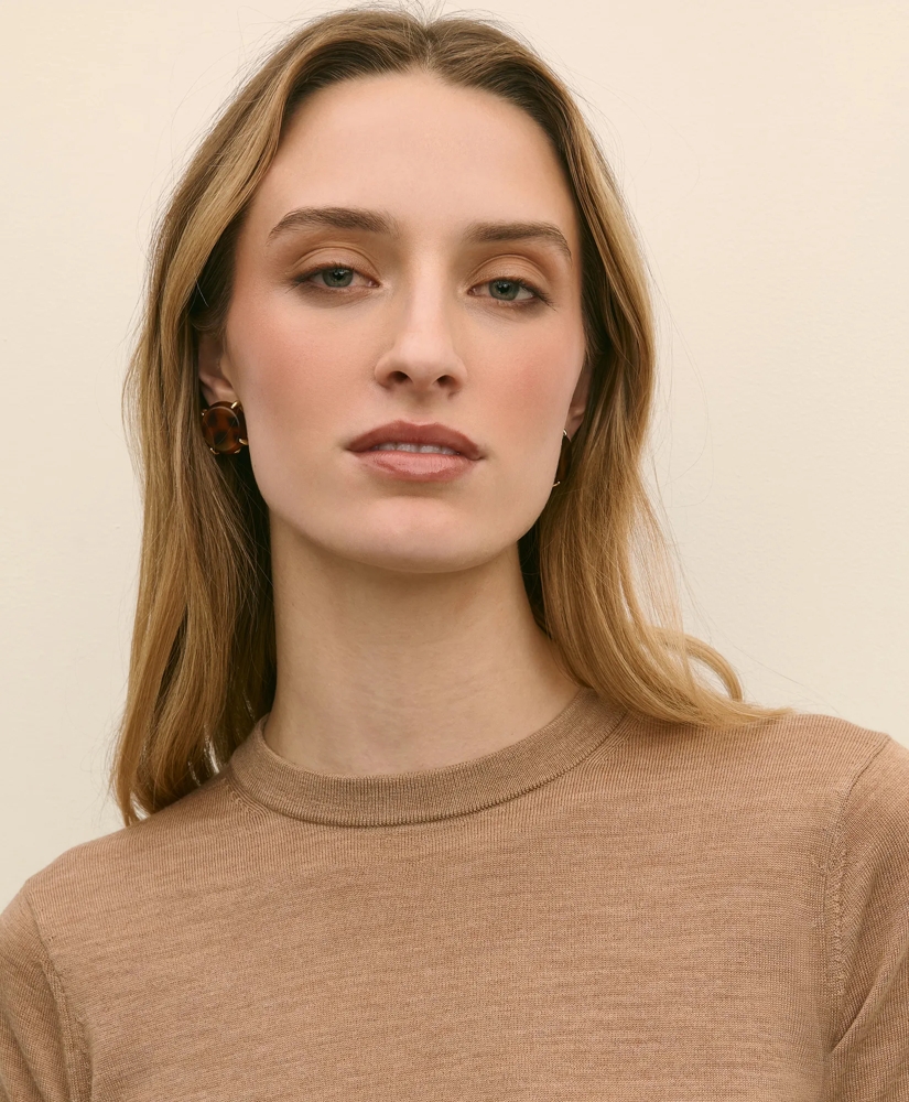 Ultimate Merino Wool Short-Sleeve Sweater Shell, image 3