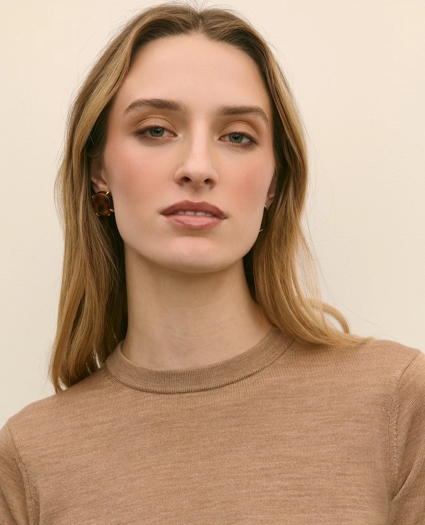 Ultimate Merino Wool Short-Sleeve Sweater Shell, image 3