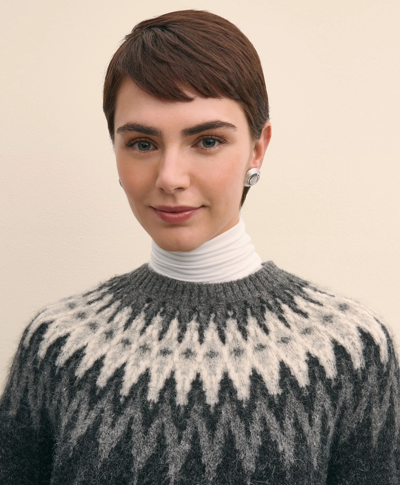 Alpaca-Wool Blend Fair Isle  Sweater, image 3