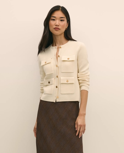 Merino Wool Sweater Jacket, image 1