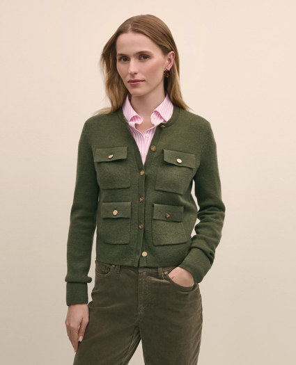 Merino Wool Sweater Jacket, image 1