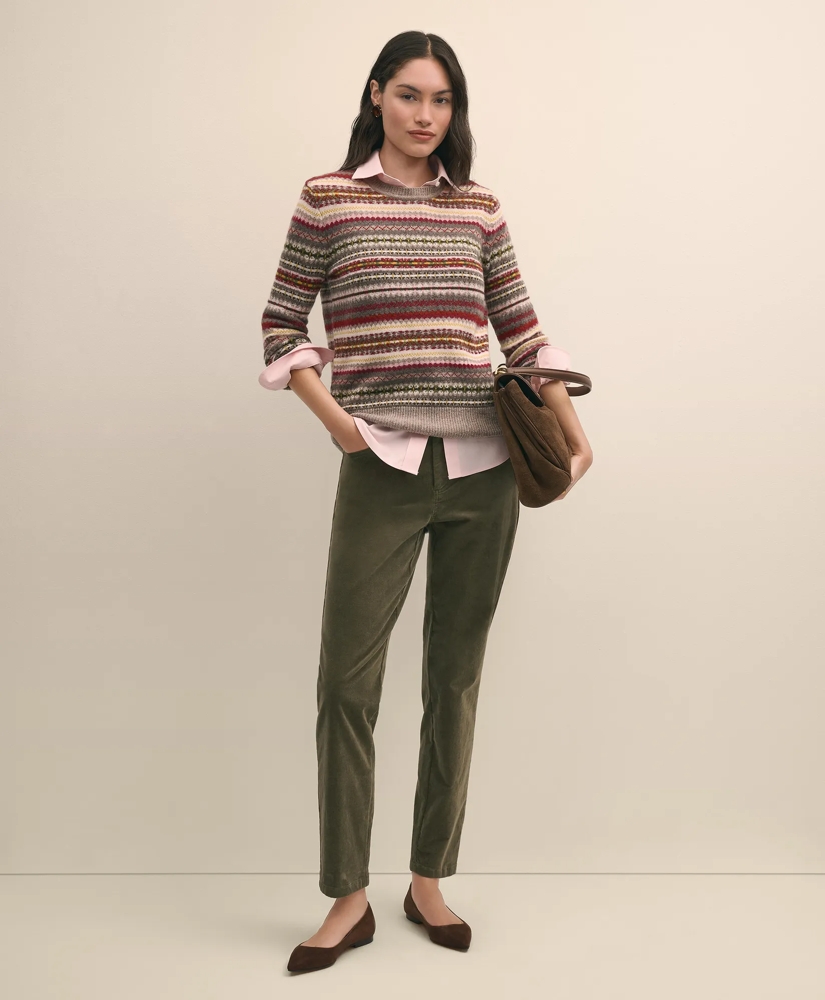 Lambswool Fair Isle Crewneck Sweater, image 2