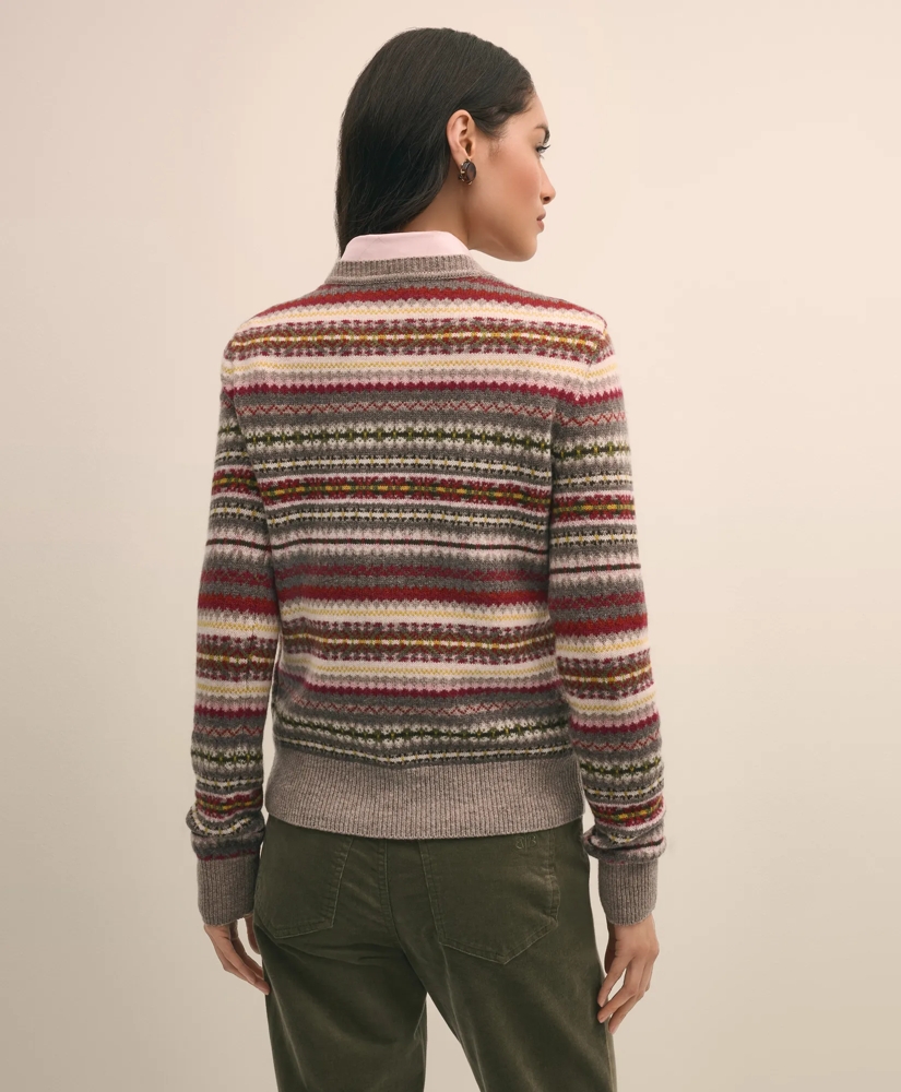 Lambswool Fair Isle Crewneck Sweater, image 4