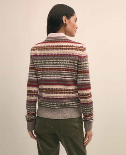 Lambswool Fair Isle Crewneck Sweater, image 4