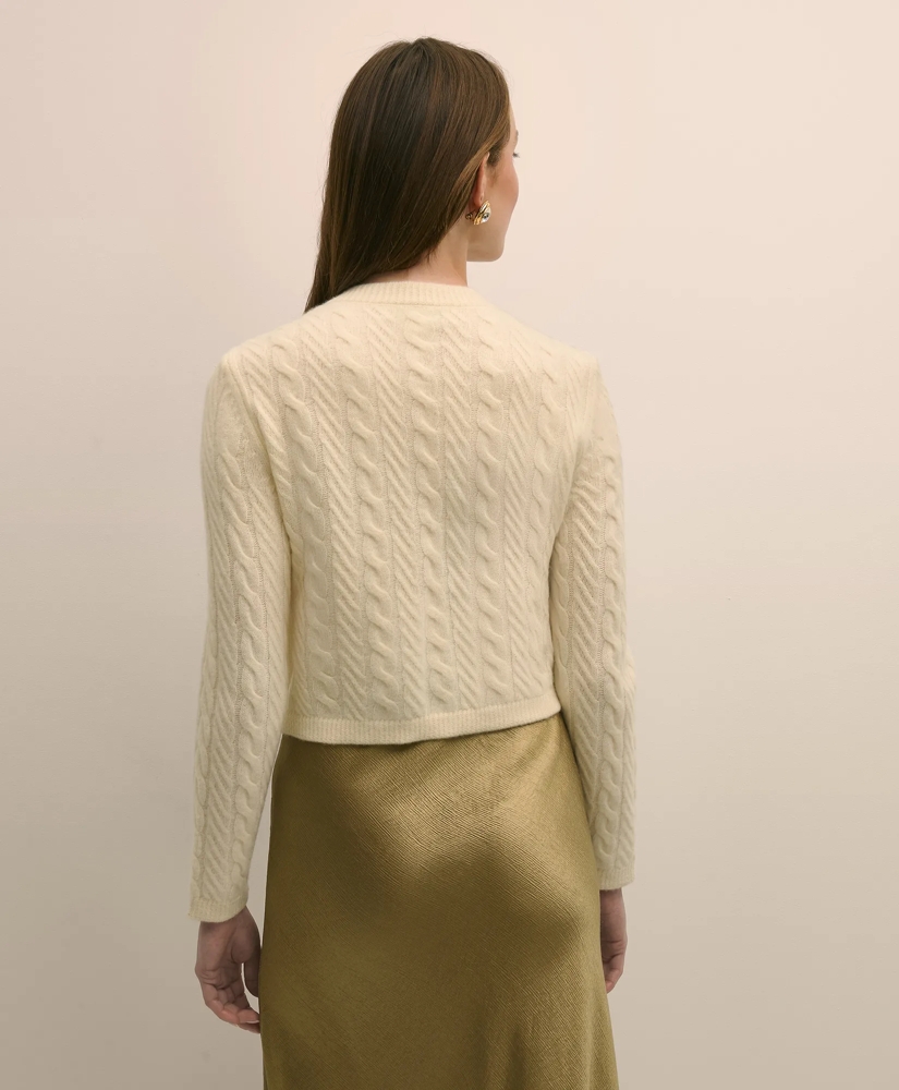 Merino Wool-Cashmere Blend Cable-Knit Cardigan, image 4